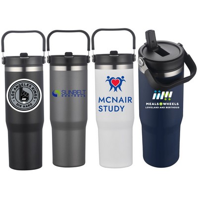 32 Oz. Stainless Steel Insulated PP Liner Tumbler with Straw & Carry Loop